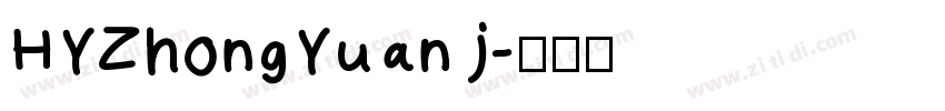 HYZhongYuan j字体转换